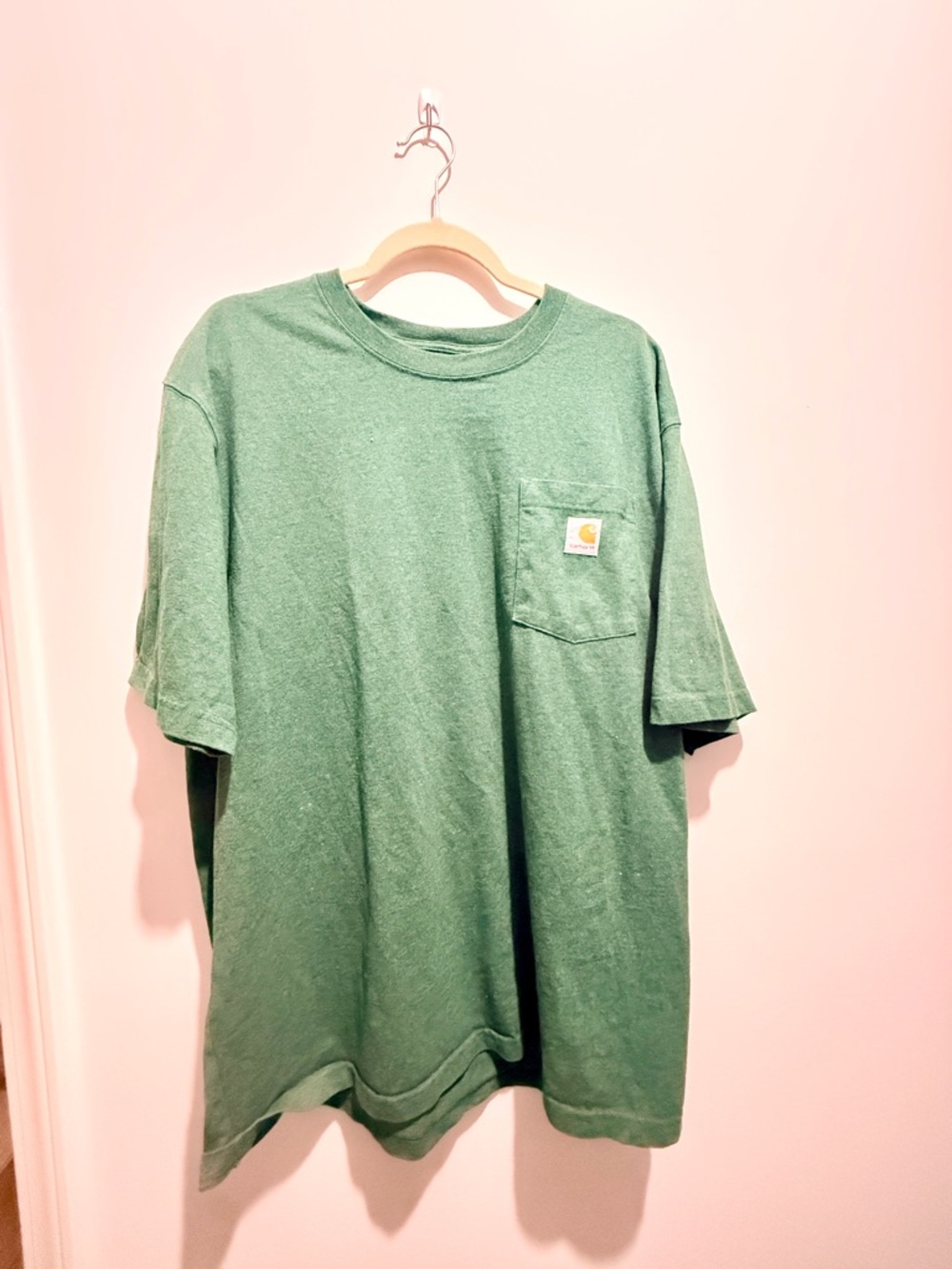 Carhartt Forest Green Crewneck Tee with Interior Label